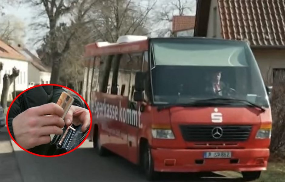 Vieta, į kurią pinigai vežami autobusu