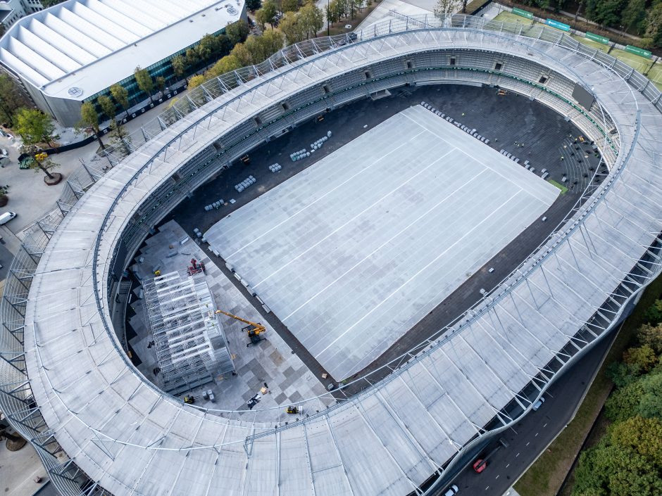 Dariaus ir Girėno stadiono direktorius apie futbolo rinktinės varžybų likimą: sukamės iš situacijos