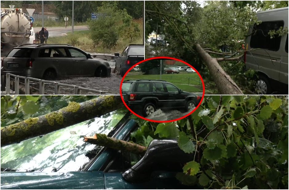 Per audrą nukentėję automobiliai – savivaldybių rūpestis?