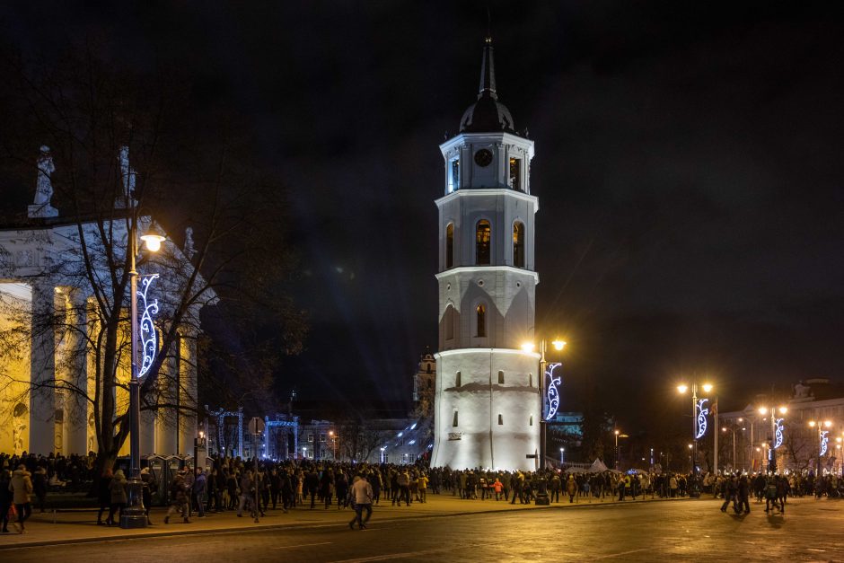 Vilniuje karūnuota pagrindinė šalies eglė