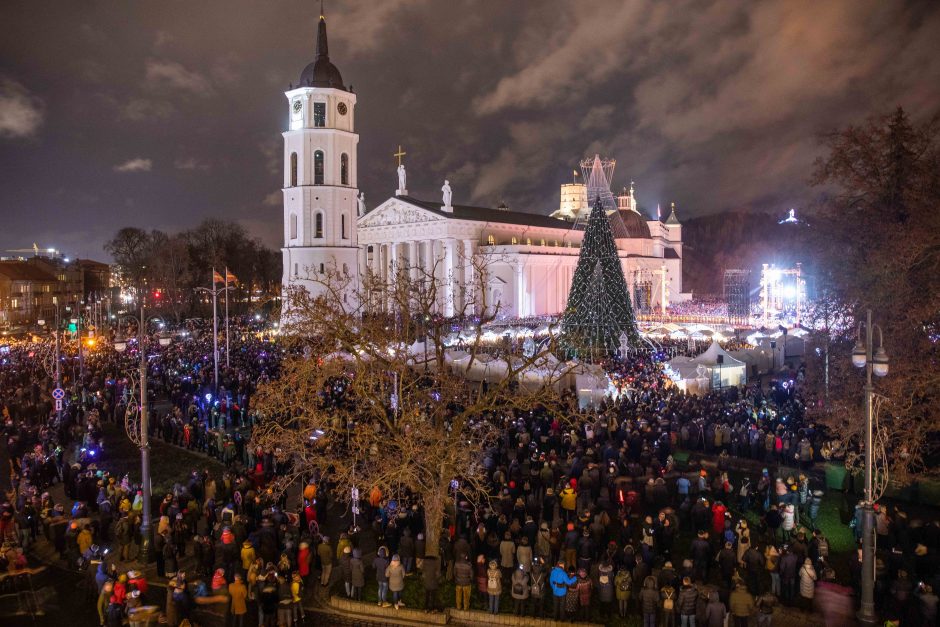 Vilniuje karūnuota pagrindinė šalies eglė