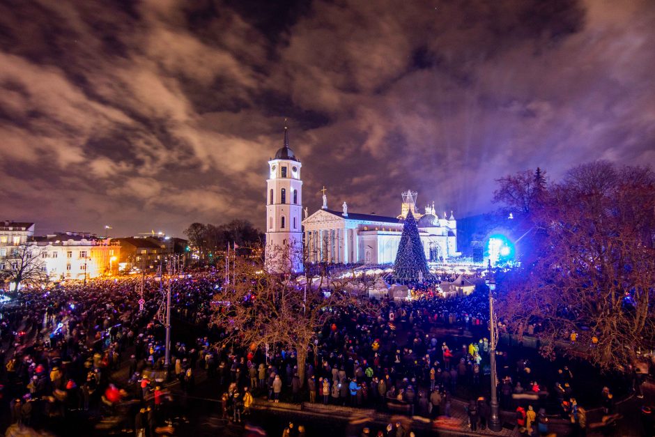 Vilniuje karūnuota pagrindinė šalies eglė