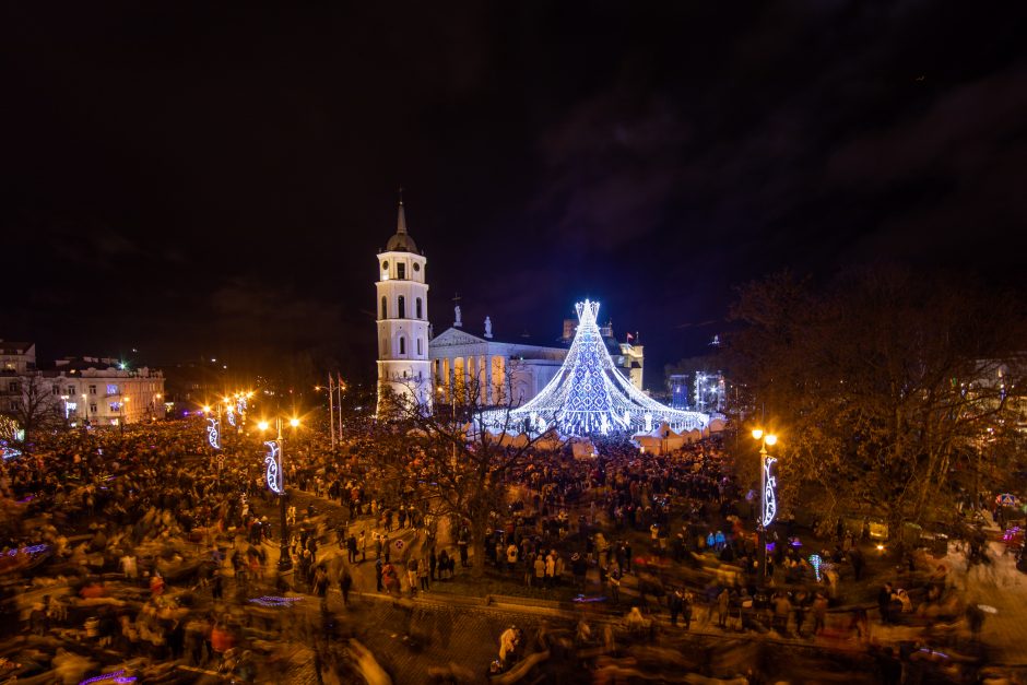 Vilniuje karūnuota pagrindinė šalies eglė