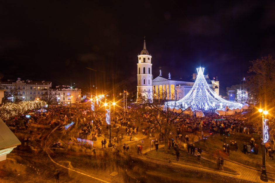 Vilniuje karūnuota pagrindinė šalies eglė