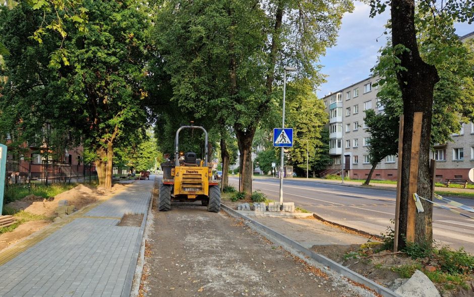 Tiesiant dviračių taką Klaipėdoje bus naudojamas šlakas