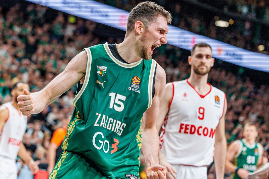 „Žalgiris“ laimėjo dar vieną dramą – palaužė „Monaco“