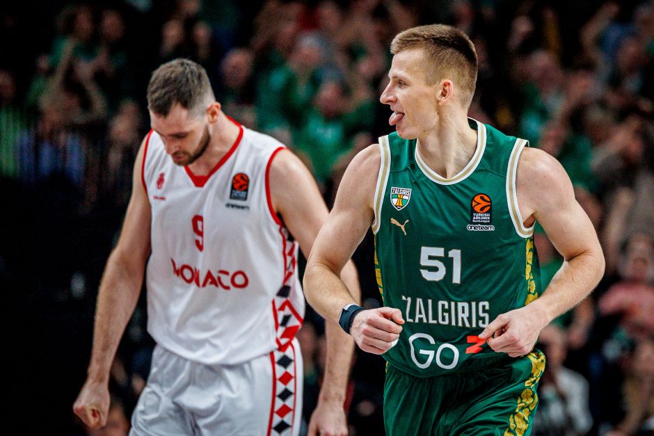 „Žalgiris“ laimėjo dar vieną dramą – palaužė „Monaco“