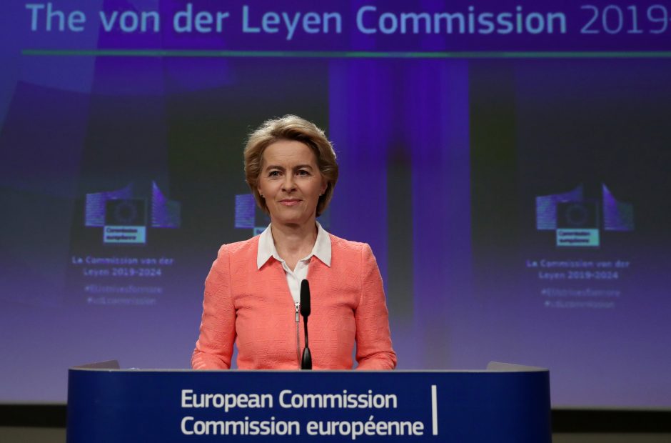 U. von der Leyen pristatė naująją Europos Komisiją