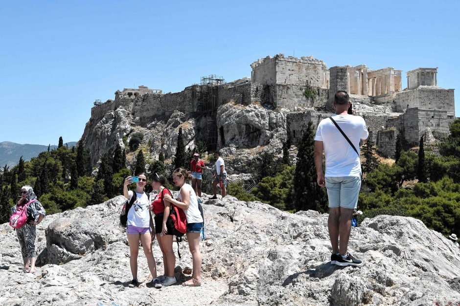 Dėl didelės kaitros Atėnų Akropolis uždarytas lankytojams