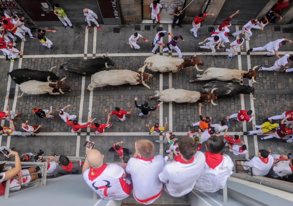 Šiemet per Pamplonos festivalį subadyti aštuoni žmonės