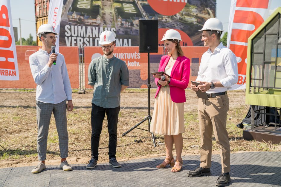 Verslo miestelio „Urban HUB“ statybų pradžią paskelbė įkurdinta bičių bendruomenė