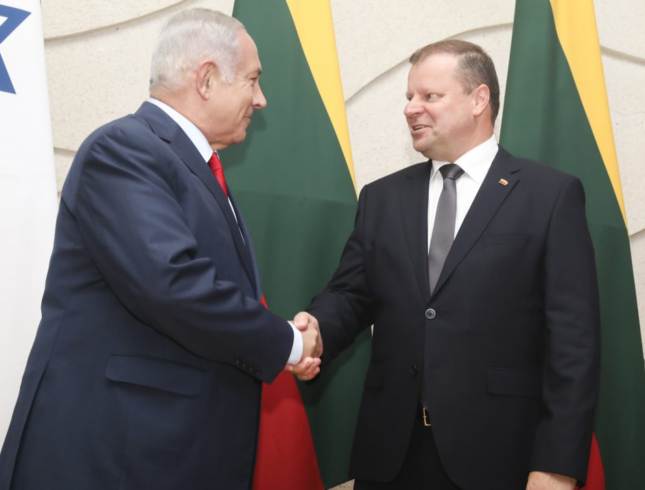 Istorinis vizitas: į Lietuvą atvyko Izraelio premjeras B. Netanyahu