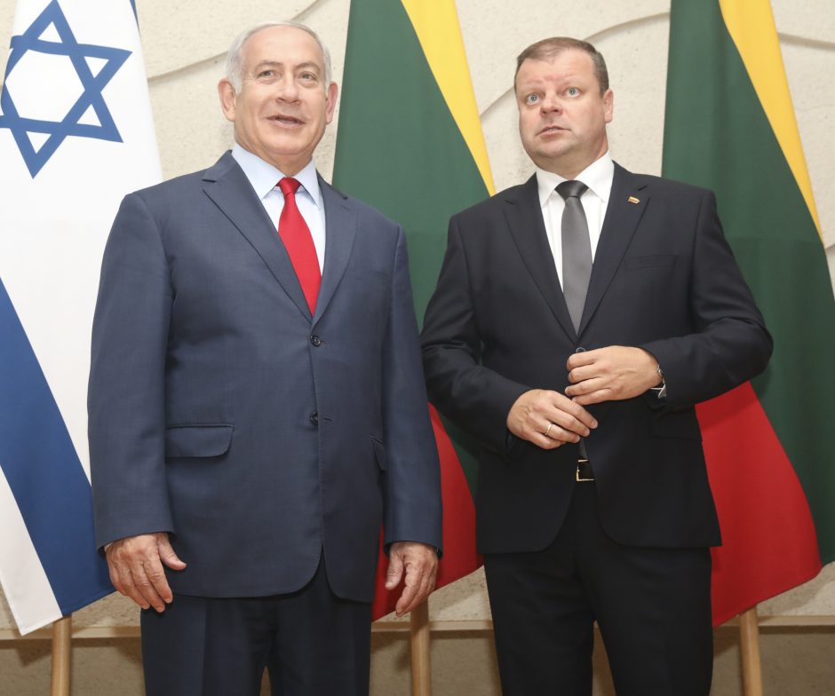 Istorinis vizitas: į Lietuvą atvyko Izraelio premjeras B. Netanyahu