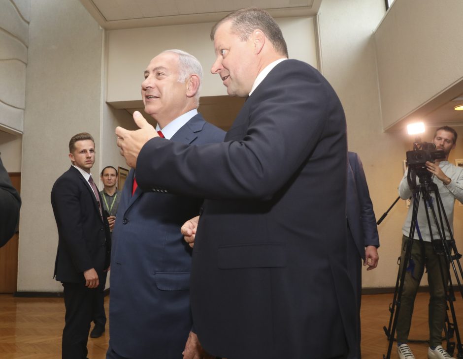 Istorinis vizitas: į Lietuvą atvyko Izraelio premjeras B. Netanyahu