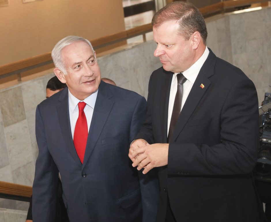 Istorinis vizitas: į Lietuvą atvyko Izraelio premjeras B. Netanyahu