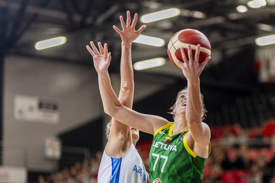 Europos čempionato atrankos starte Lietuvos krepšininkės nupūtė Azerbaidžaną