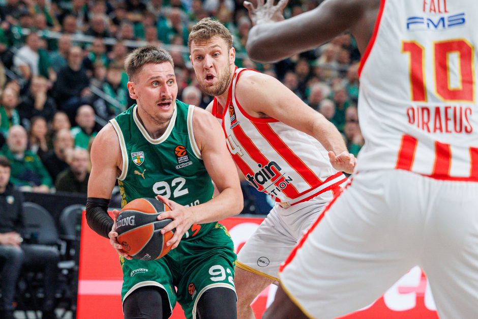 Eurolyga: Kauno „Žalgiris“ – Pirėjo „Olympiacos“ 85:92