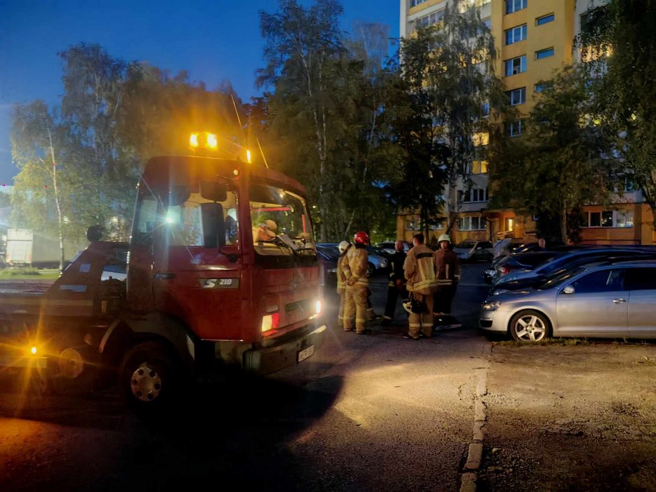 Ugniagesiai skubėjo į Partizanų gatvę šalinti pavojingai nulinkusios medžio šakos