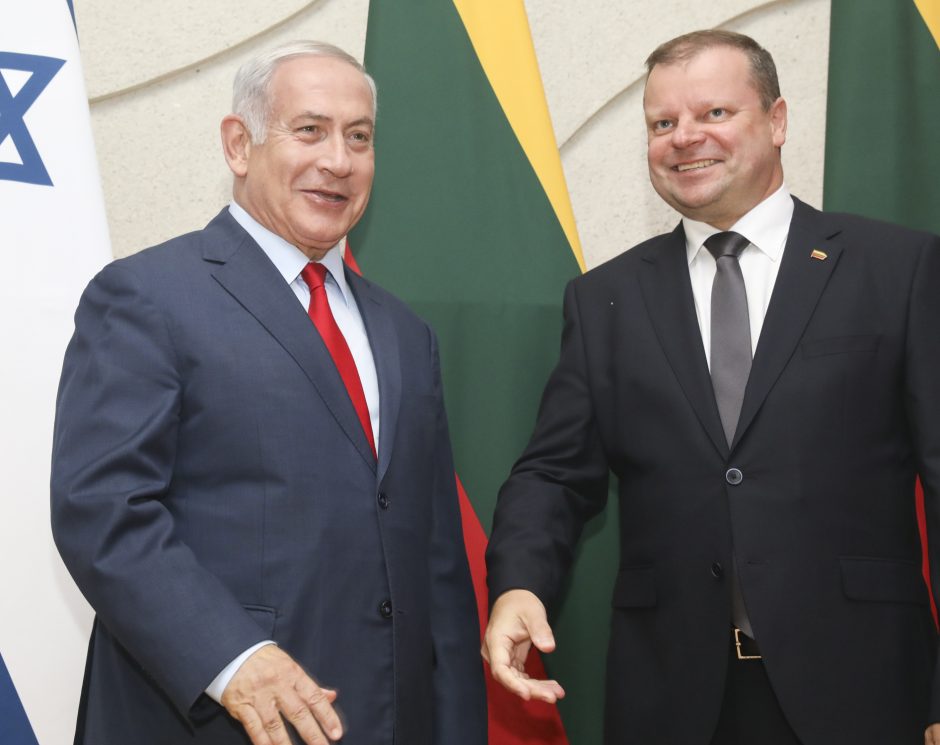 Istorinis vizitas: į Lietuvą atvyko Izraelio premjeras B. Netanyahu