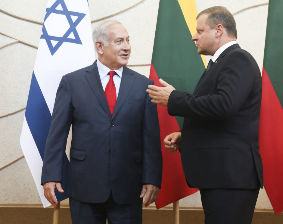 Istorinis vizitas: į Lietuvą atvyko Izraelio premjeras B. Netanyahu