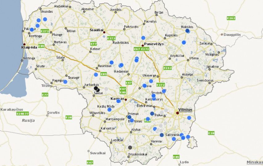 Sukurtas žemėlapis miško kenkėjų pažeistiems medynams registruoti