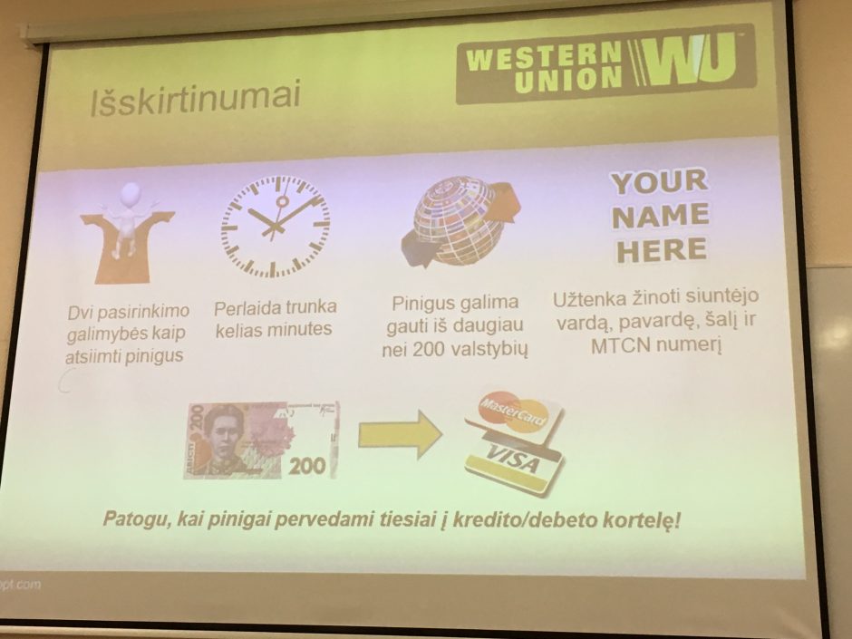 „Western Union“ iš Piterboro į Vilnių perkels dalį darbo vietų