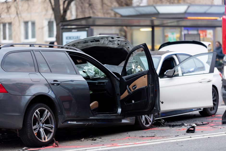 Trijų automobilių avarija Vilniuje