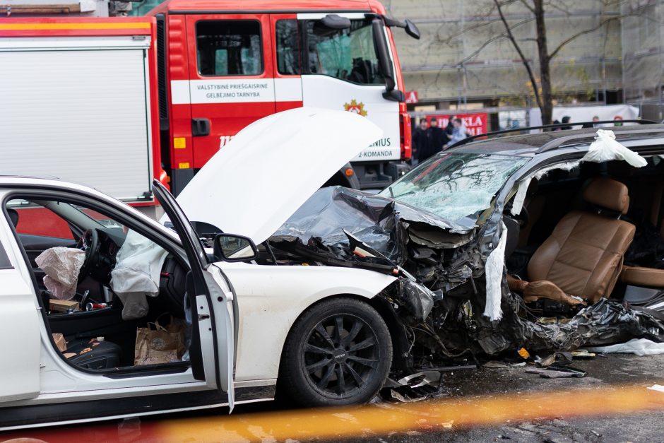 Trijų automobilių avarija Vilniuje