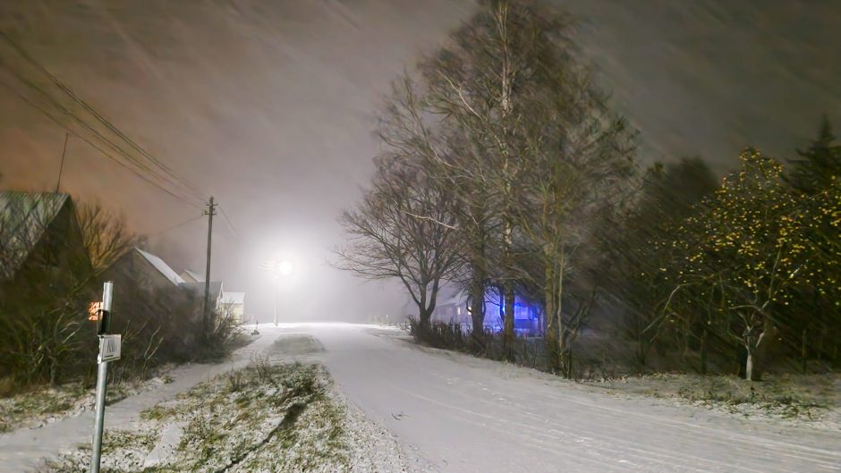 Kai kuriuose Lietuvos rajonuose sninga, labiausiai – Rokiškyje