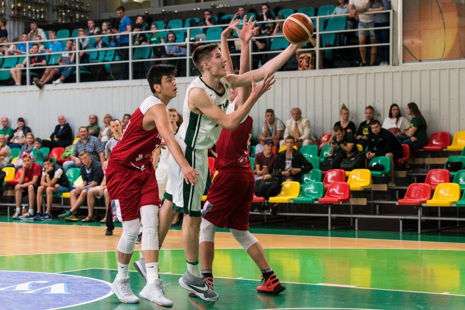 Šešiolikmečiai krepšininkai Baltijos taurės turnyrą pradėjo pergale
