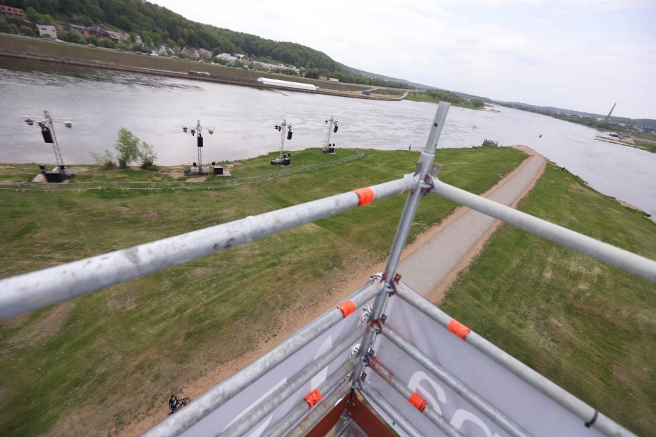 Santakos parke atvertas apžvalgos bokštas: upių vaizdas iš viršaus tiesiog kerintis