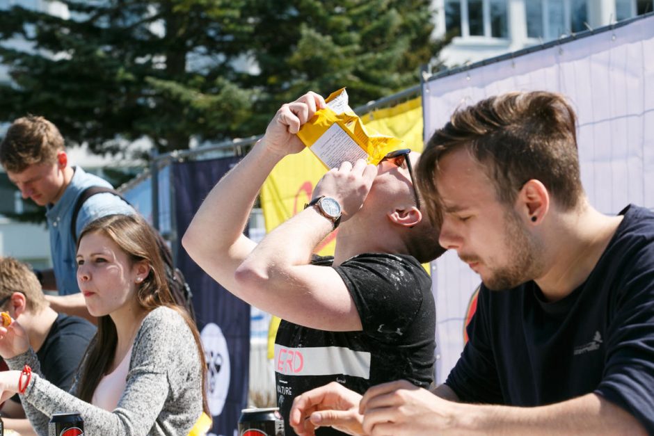 Studentai patikrino ir savo skrandžių talpą 