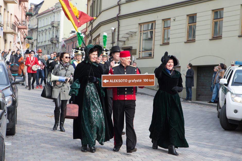 Užupiečiai ir fizikai surengė šventines eitynes