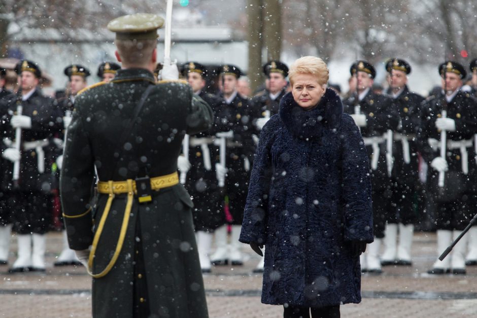 Nepriklausomybės aikštėje – iškilminga Lietuvos vėliavos pakėlimo ceremonija