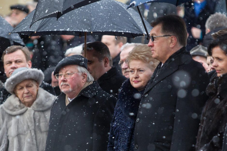 Nepriklausomybės aikštėje – iškilminga Lietuvos vėliavos pakėlimo ceremonija