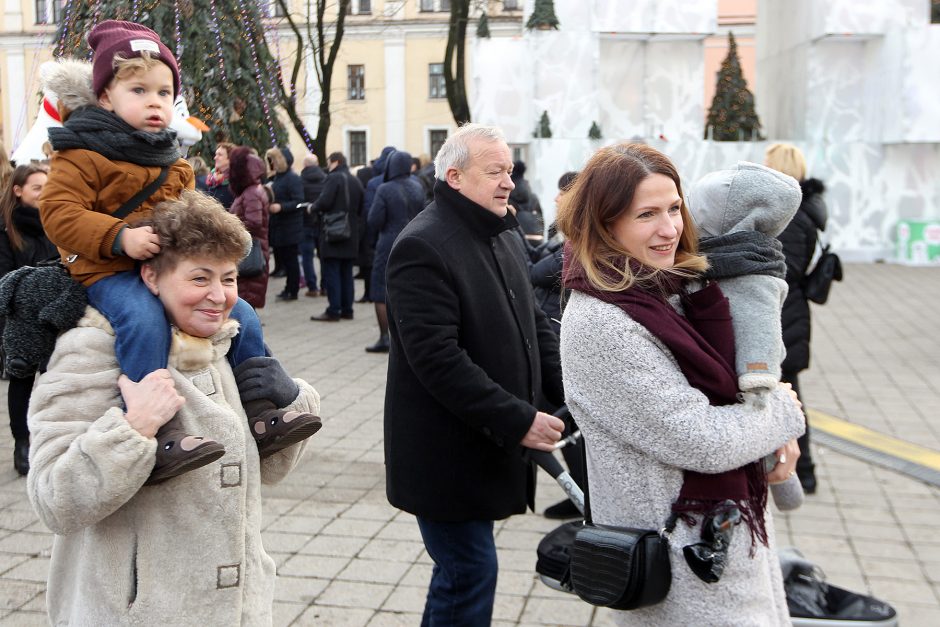 Prie Kalėdų eglės – kauniečių šurmulys