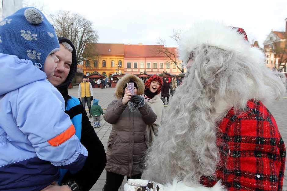 Prie Kalėdų eglės – kauniečių šurmulys