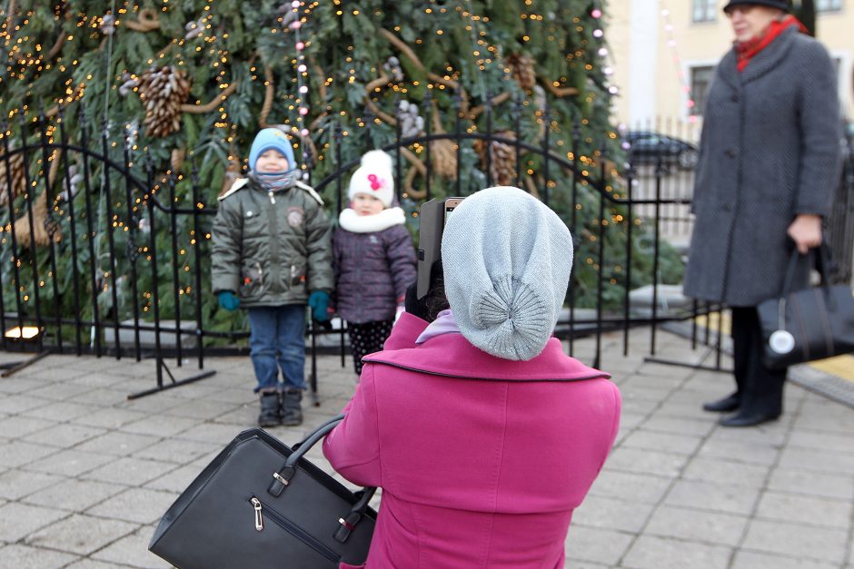 Prie Kalėdų eglės – kauniečių šurmulys