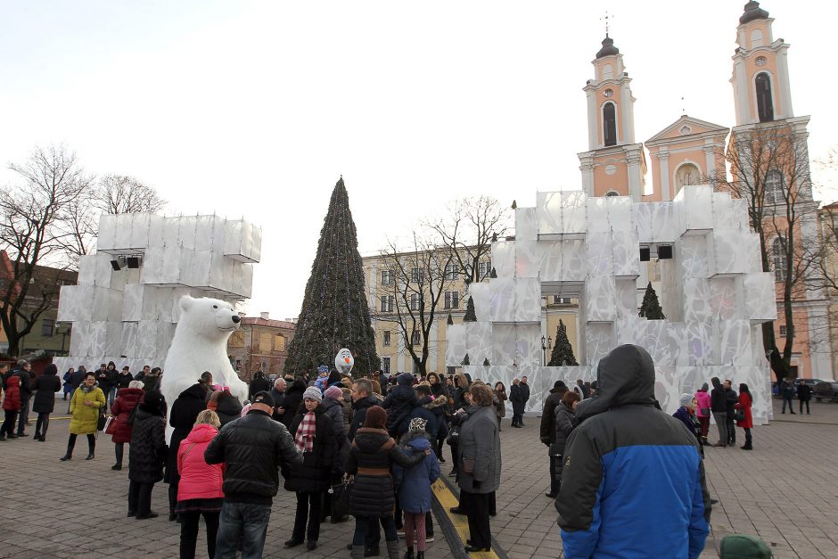 Prie Kalėdų eglės – kauniečių šurmulys