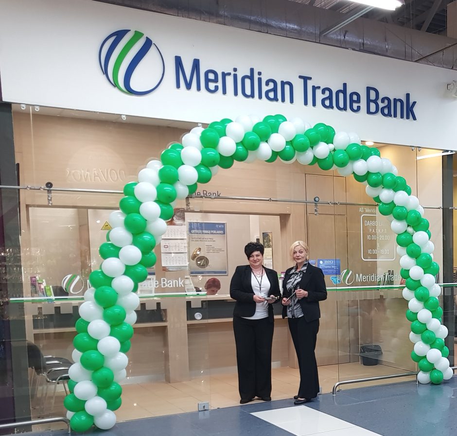 „Meridian Trade Bank“ atidarė klientų aptarnavimo skyrių