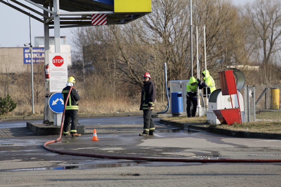 Degalinėje Klaipėdoje veržėsi dujos (atnaujinta)