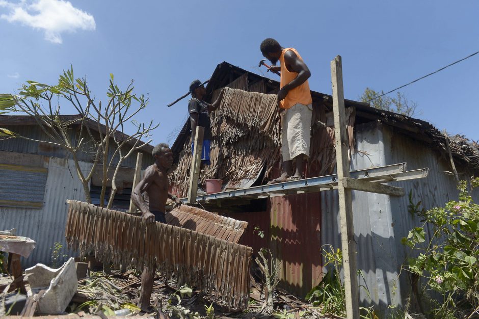 Vanuatu premjeras: ciklono aukų tikriausiai reikšmingai nebepadaugės