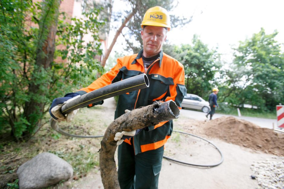 Vilniaus senamiestyje – dujotiekio atnaujinimo darbai