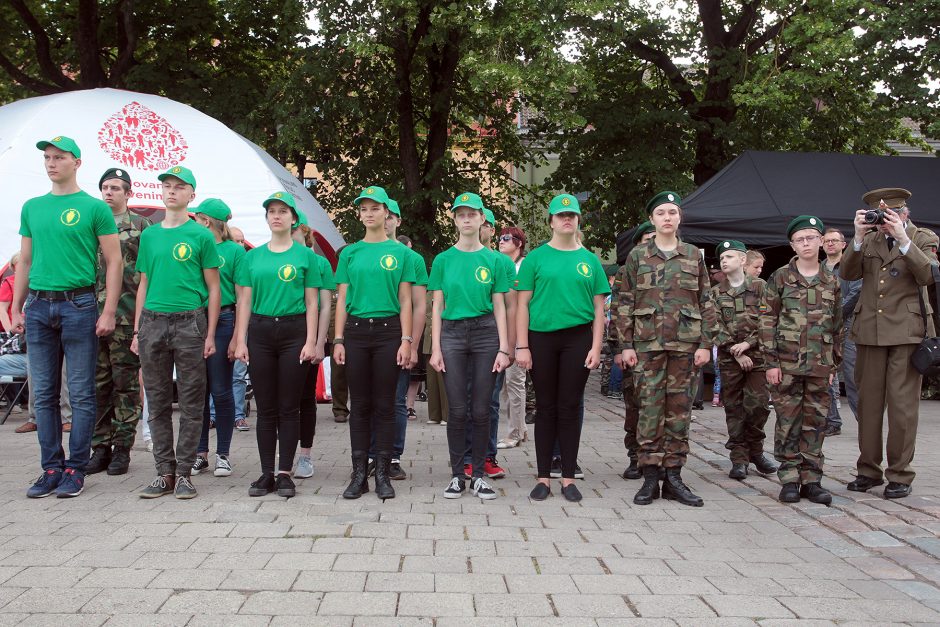 Šaulių sąjunga Kauno Rotušės aikštėje paminėjo 99-ąsias metines