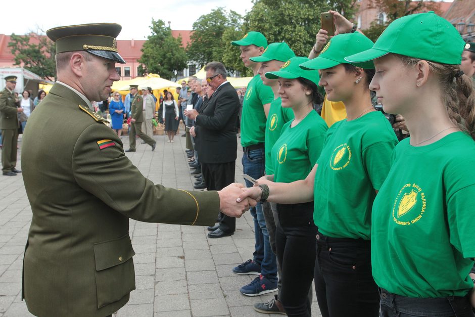 Šaulių sąjunga Kauno Rotušės aikštėje paminėjo 99-ąsias metines