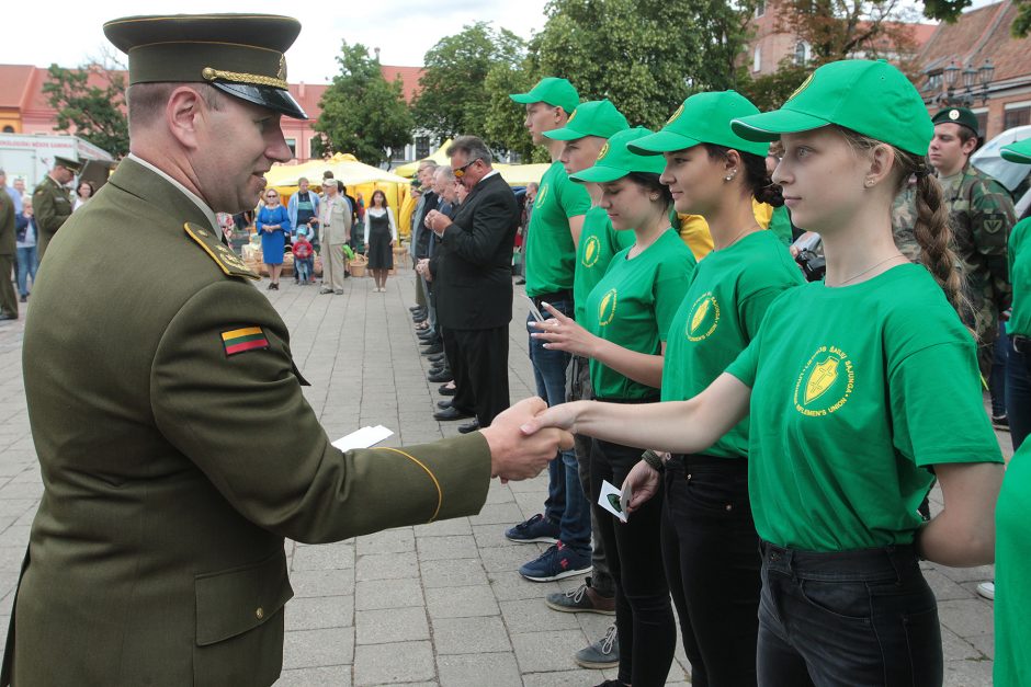 Šaulių sąjunga Kauno Rotušės aikštėje paminėjo 99-ąsias metines