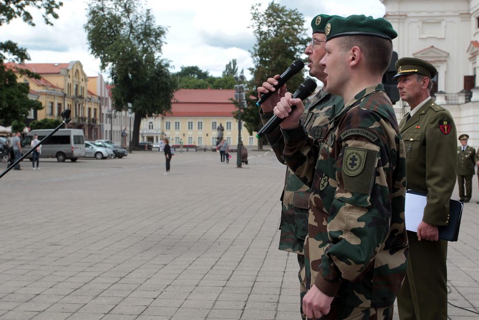 Šaulių sąjunga Kauno Rotušės aikštėje paminėjo 99-ąsias metines