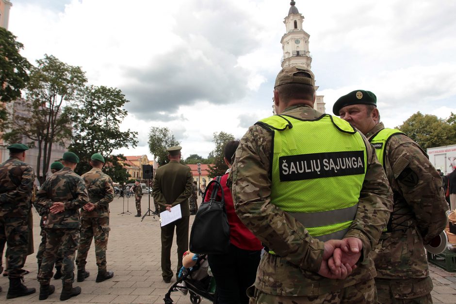 Šaulių sąjunga Kauno Rotušės aikštėje paminėjo 99-ąsias metines