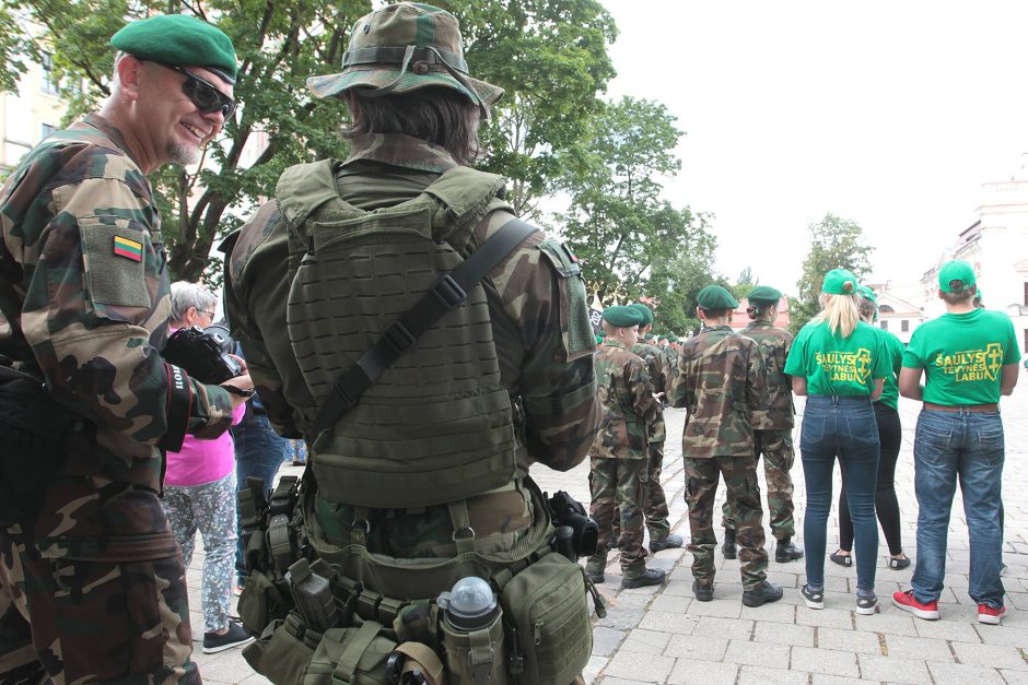 Šaulių sąjunga Kauno Rotušės aikštėje paminėjo 99-ąsias metines