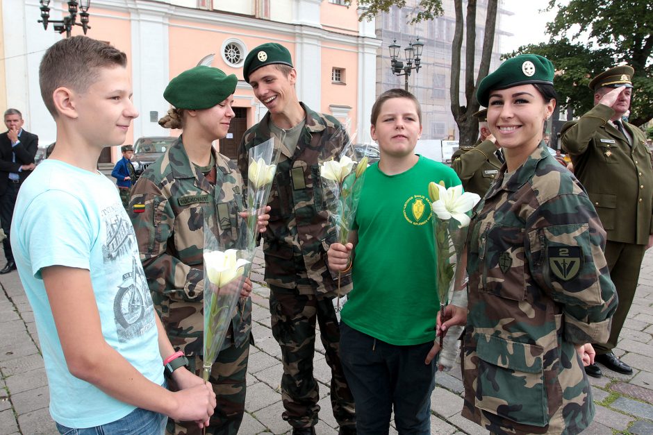 Šaulių sąjunga Kauno Rotušės aikštėje paminėjo 99-ąsias metines